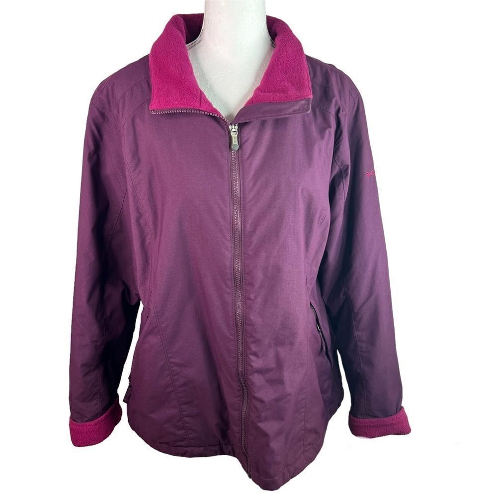 Columbia Fleece Lined Zip Up Ski Purple/Plum Women’s Jacket Size L